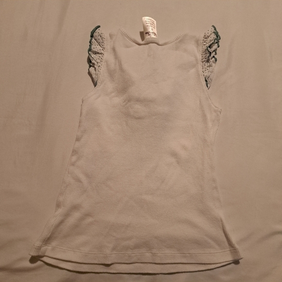 Matilda Jane girls white ribbed tank top size 8 but fits like 5/6 - Picture 2 of 3